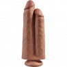 TWO COCKS ONE HOLE 25CM - CARAMELO