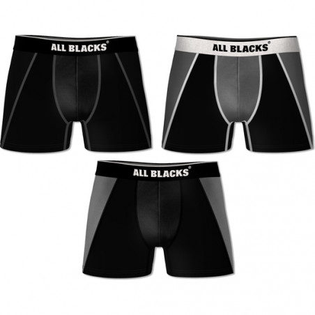 SET 3 BOXERS ALL BLACKS- COSTURAS EN NEGRO/GRIS/BLANCO