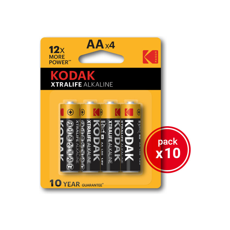 KODAK XTRALIFE ALKALINE AAA - 10 PACKS DE 4UDS