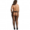 LE DÉSIR - SUSPENDER PANTYHOSE WITH STRAPPY WAIST - NEGRO - OSX